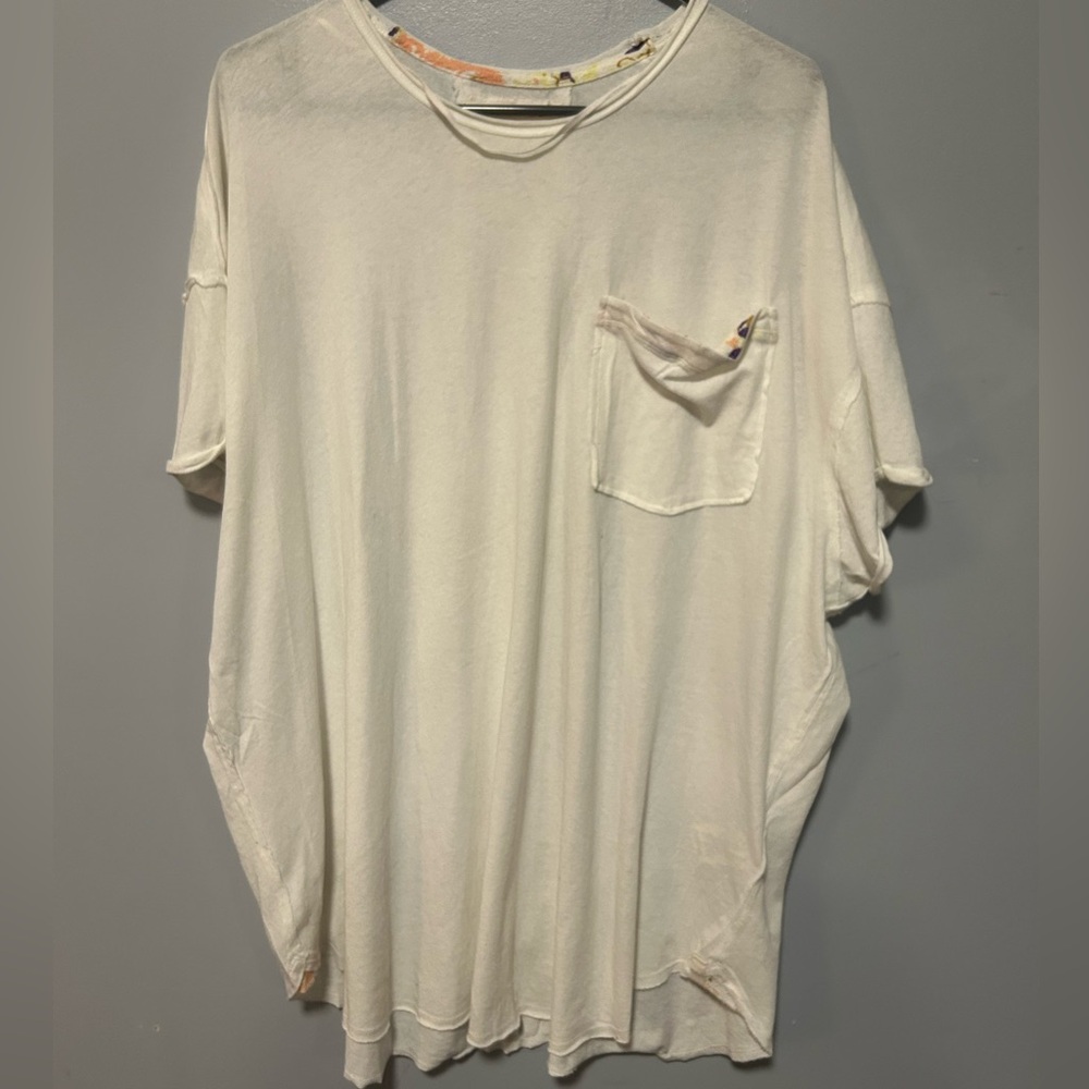 Free people longline scoop hem t shirt small